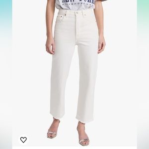 Levi’s Premium Ribcage Straight Ankle - Cloud Over (ecru wash)